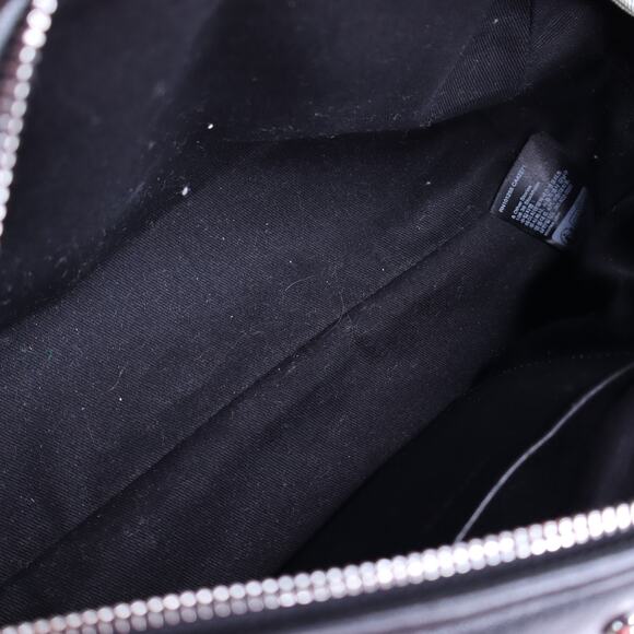 & OTHER STORIES Soft Leather Studded Shoulder Bag Black and Silver - Picture 8 of 9